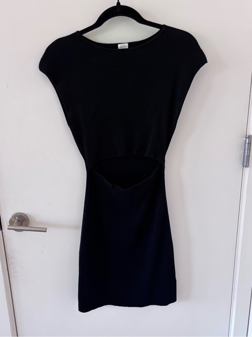 Wilfred Black Mini Dress with Waist Cutout